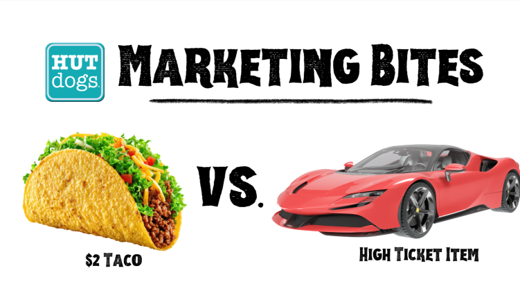 taco and sports car image to illustrate marketing bites